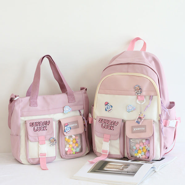 Fashion Cartoon Backpack and Shoulderbag Set JK3199