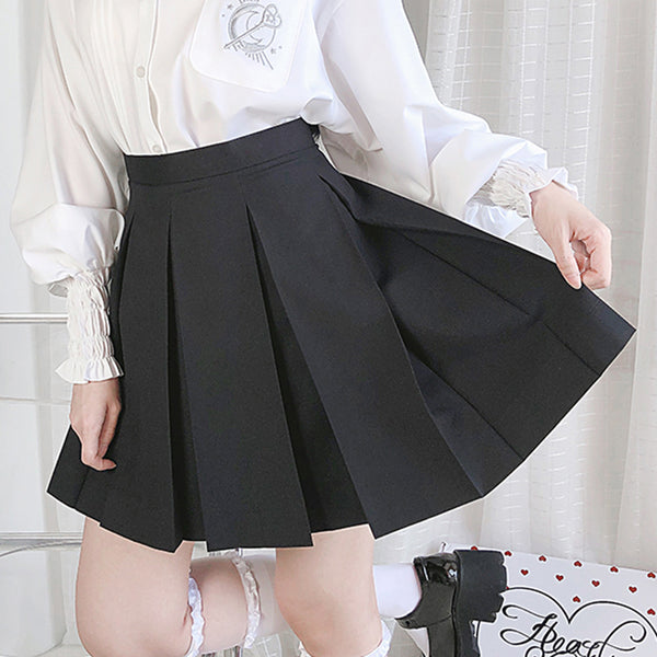 Fashion Black Plaid Skirt JK2870