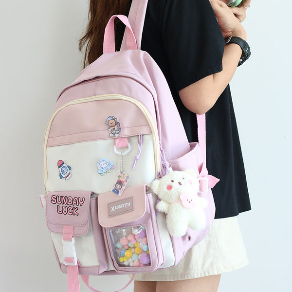 Fashion Cartoon Backpack and Shoulderbag Set JK3199