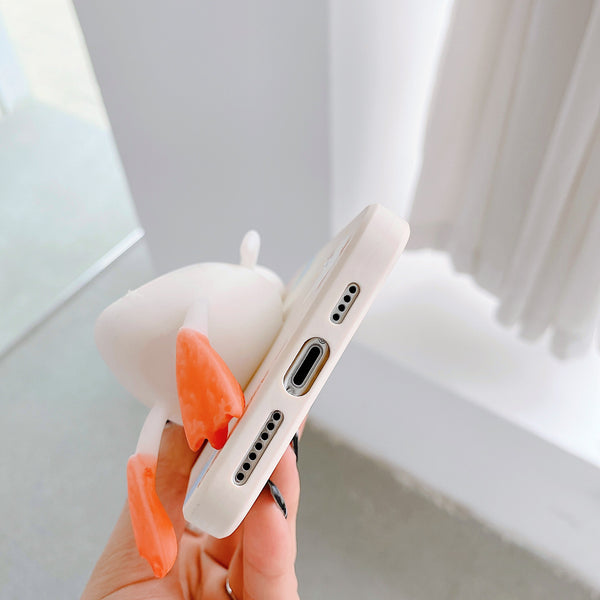 Lovely Duck Phone Case for iphone7/7plus/8/8P/X/XS/XR/XS Max/11/11 pro/11 pro max/12/12pro/12mini/12pro max JK2780