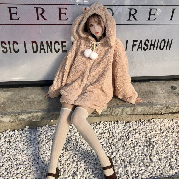 Fashion Rabbit Ears Hoodie Coat JK1775