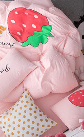 Pink Strawberry Bedding Set JK1572