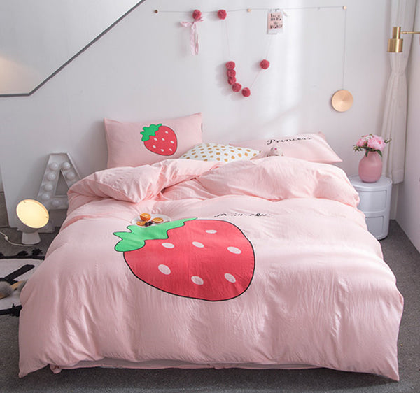 Pink Strawberry Bedding Set JK1572