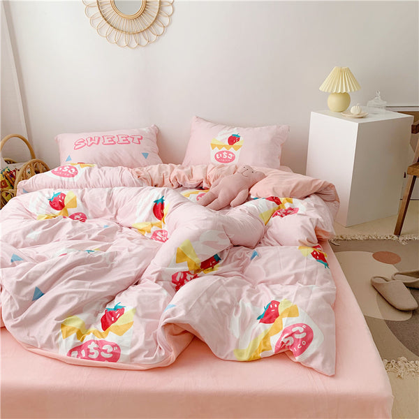 Cute Strawberry Bedding Set JK1903