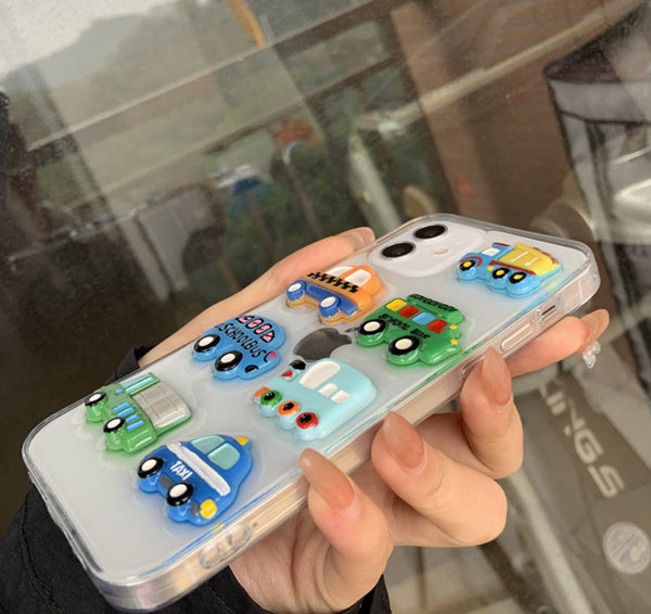 Cute Mini Cars Phone Case for iphone7/7plus/8/8P/X/XS/XR/XS Max/11/11 pro/11 pro max/12/12pro/12mini/12pro max JK2797