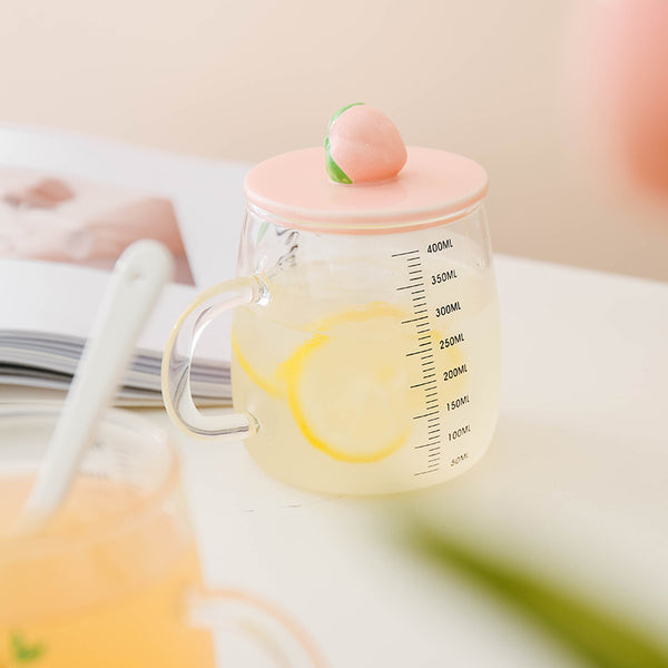 Sweet Peach Glass Cup JK2703