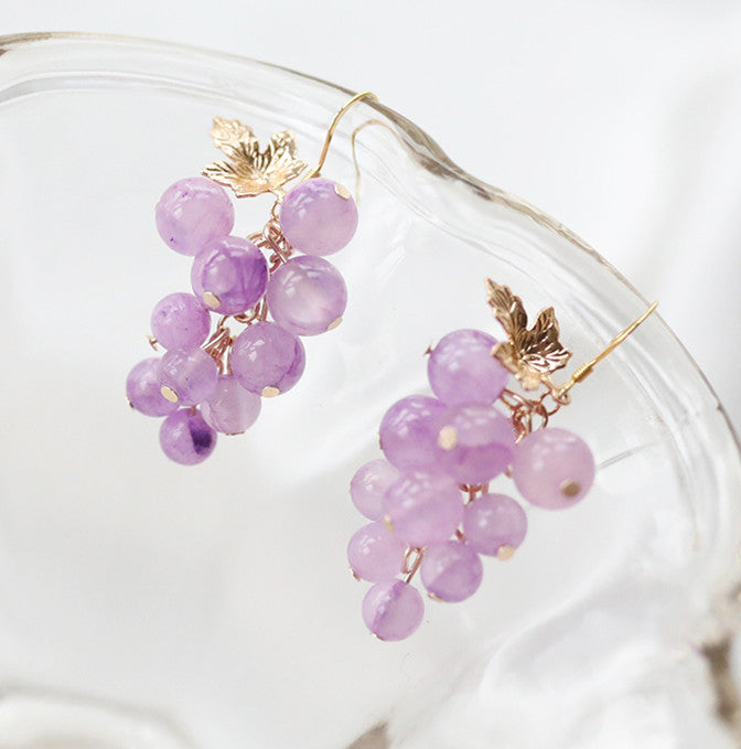 Purple grape deals earrings