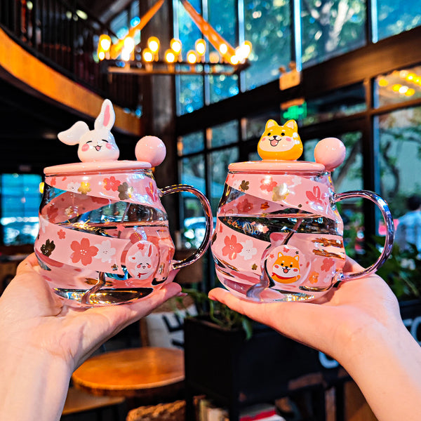 Lovely Rabbit Glass Water Cup JK3326