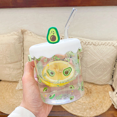 Sweet Fruits Glass Water Cup JK3149