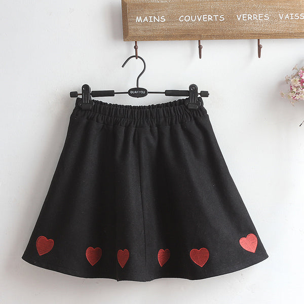 Fashion Black Fox Hoodie and Skirt Set JK2024