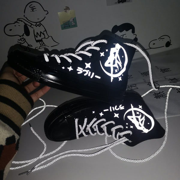 Reflective Sailormoon Canvas Shoes JK2249