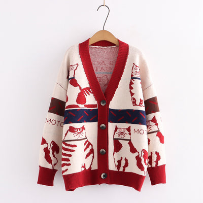Lovely Cats Sweater Coat JK3041
