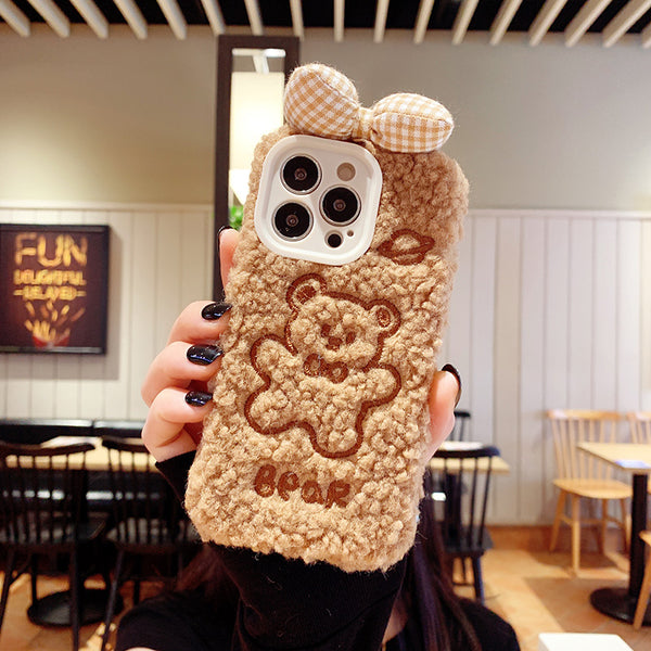 Cute Rabbit and Bear Phone Case for iphone 7/7plus/8/8P/X/XS/XR/XS Max/11/11pro/11pro max/12/12pro/12pro max/12mini/13/13pro/13pro max JK2927