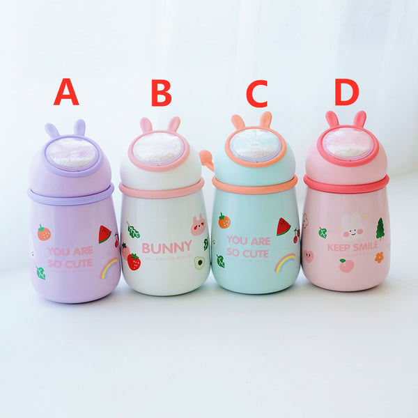 Cute Rabbit Stainless Steel Vacuum Water Bottle JK2347
