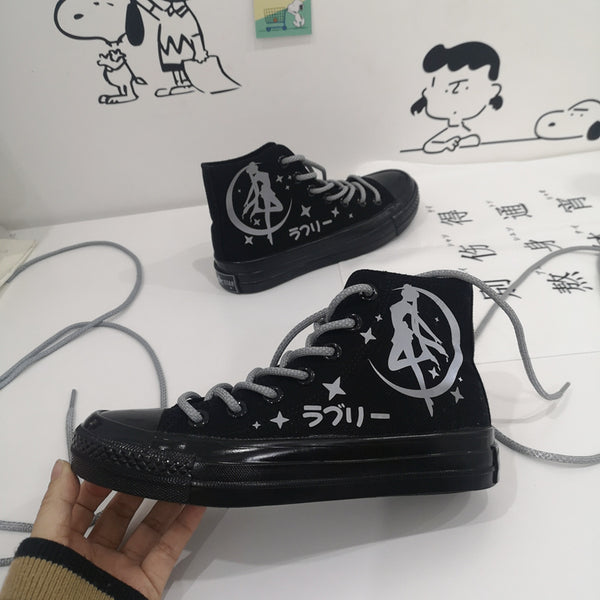 Reflective Sailormoon Canvas Shoes JK2249