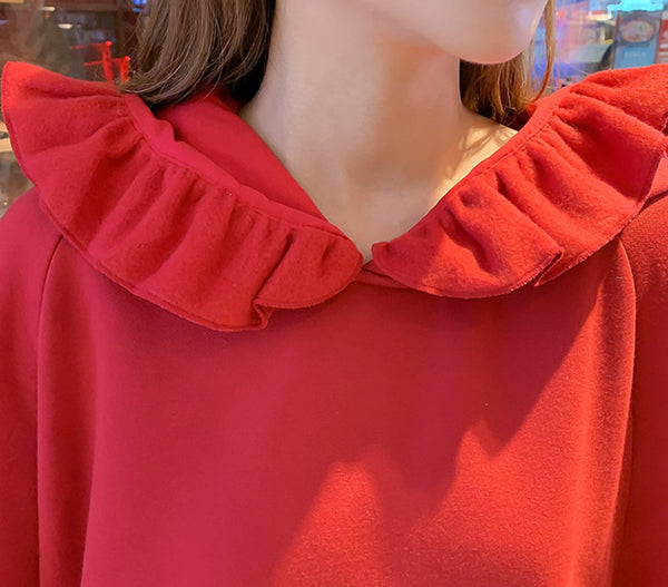 Red Milky Hoodie Dress Set JK1787