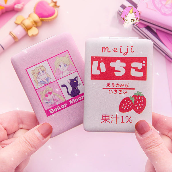 Sailormoon and Strawberry Folding Mirror JK1267