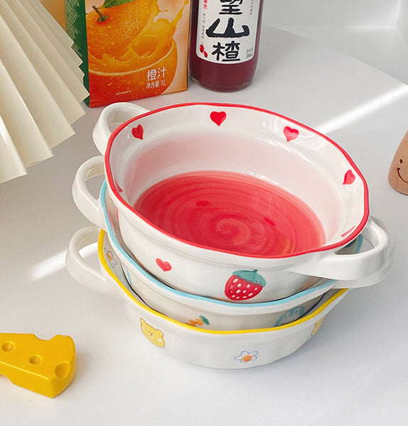 Sweet Fruits Printed Bowl JK3408