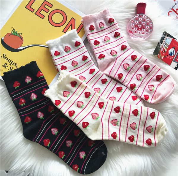 Cute Strawberry Socks JK1592