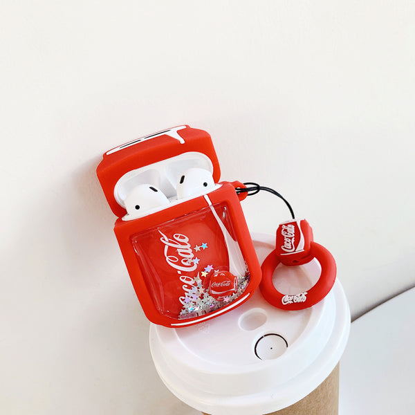 New Style Quicksand Bubble Tea Airpods Protector Case JK1734