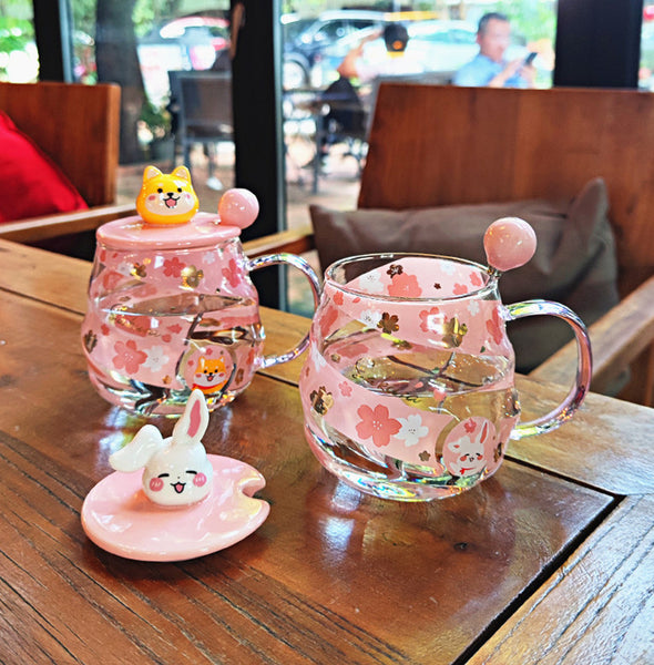 Lovely Rabbit Glass Water Cup JK3326