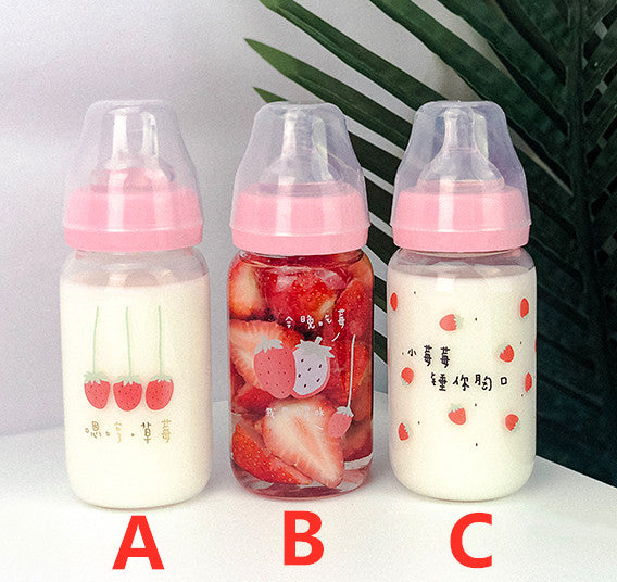 Cute Strawberry Nipple Water Bottle  JK2259