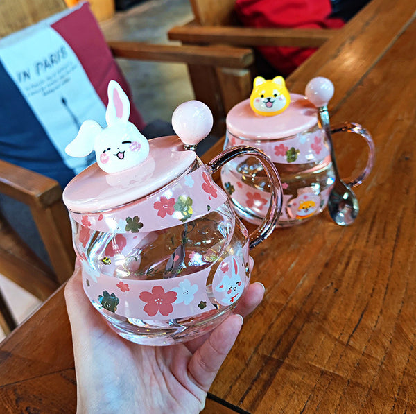 Lovely Rabbit Glass Water Cup JK3326