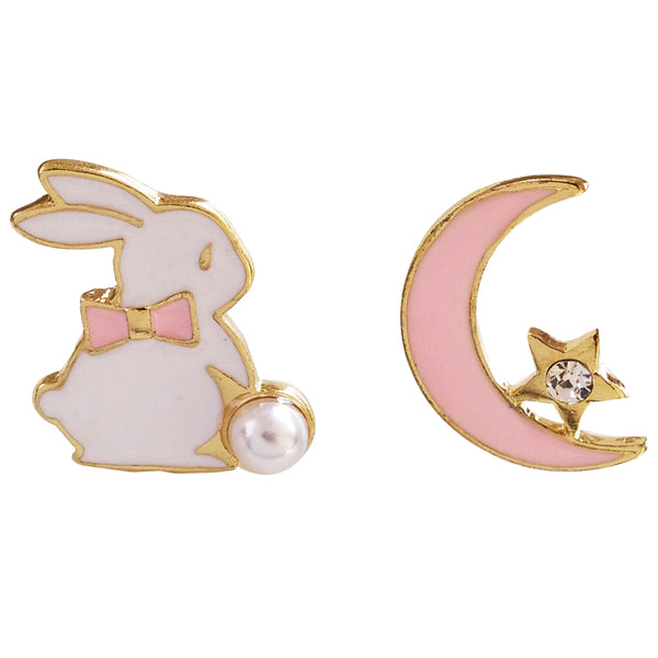 Rabbit and Moon Earrings JK1964