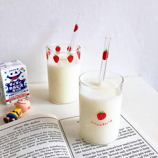 Cute Strawberry Glass Cup JK1186