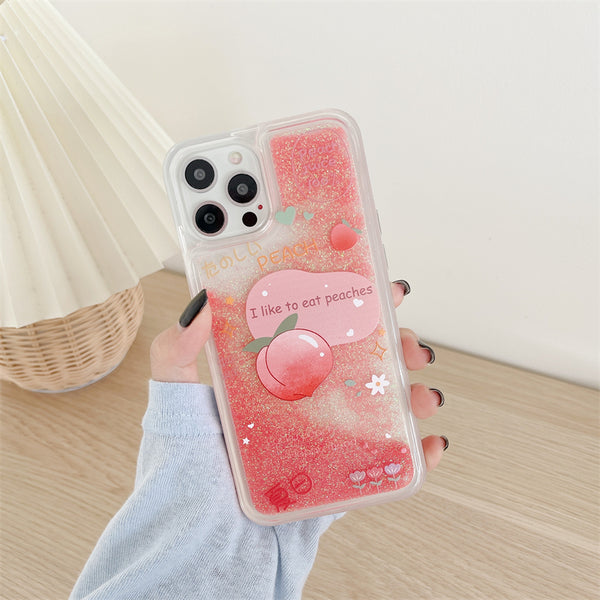 Cute Peach Phone Case for iphone7/7plus/8/8P/X/XS/XR/XS Max/11/11 pro/11 pro max/12/12pro/12mini/12pro max JK2812