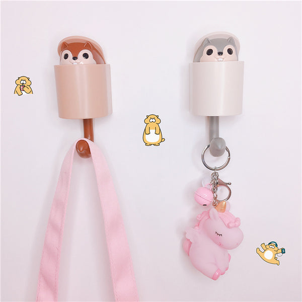 Cute Squirrel Glue Hook JK1369