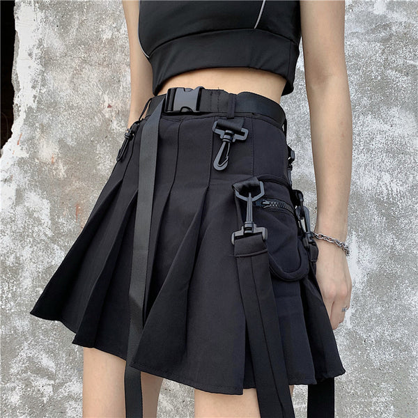 Fashion High Waist Plaid Skirt JK2064