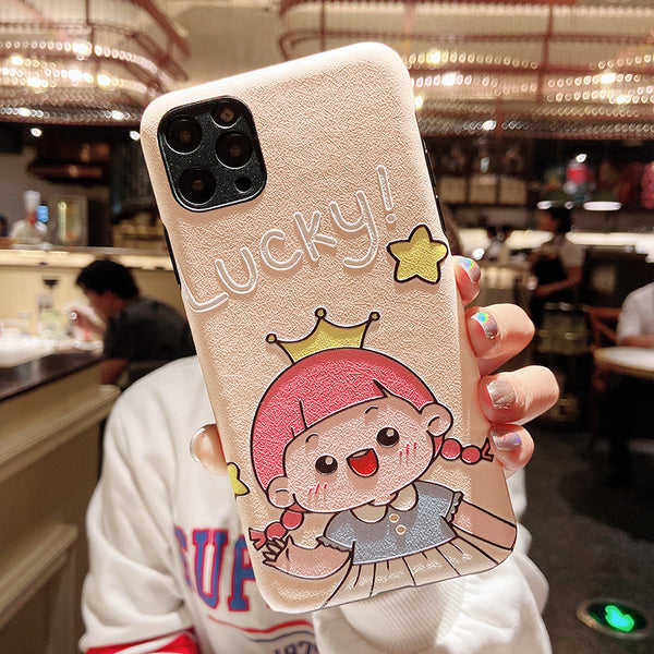 Lucky Girl and Usagi Phone Case for iphone 6/6s/6plus/7/7plus/8/8P/X/XS/XR/XS Max/11/11 pro/11 pro max JK2000