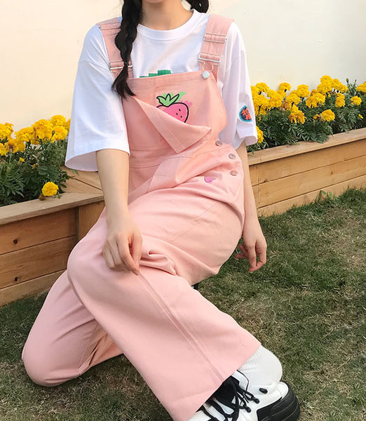Sweet Strawberry Strap Pants JK3127