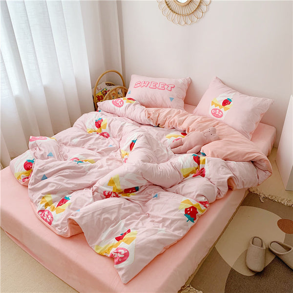 Cute Strawberry Bedding Set JK1903