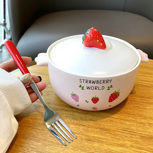 Sweet Strawberry Printed Bowl JK2428