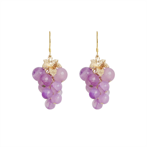 Purple Grapes Earrings/Clips JK2715