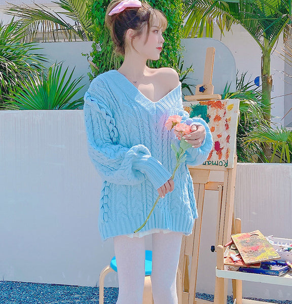 Fashion Blue Girls Sweater JK2763