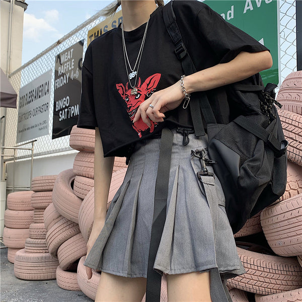 Fashion High Waist Plaid Skirt JK2064