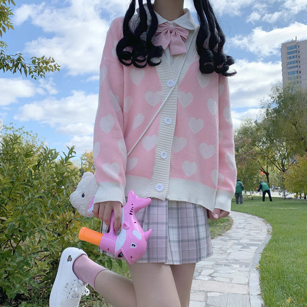 Fashion Hearts Sweater Coat JK1650