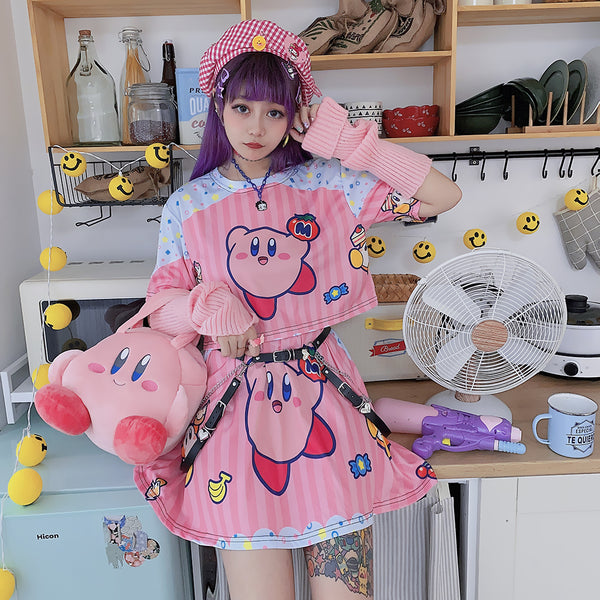 Lovely Cartoon Tshirt and Skirt Set JK2354