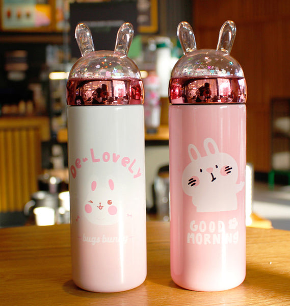 Cute Rabbit Stainless Steel Vacuum Water Bottle JK1857