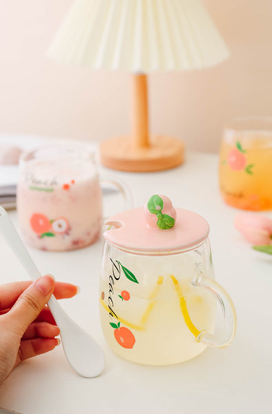 Sweet Peach Glass Cup JK2703