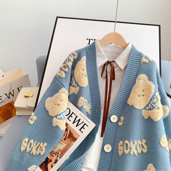 Cute Bear Sweater Coat JK3053