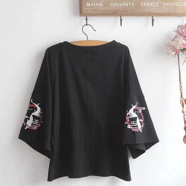 Summer Black Fox T-shirt and Shorts Set JK1783