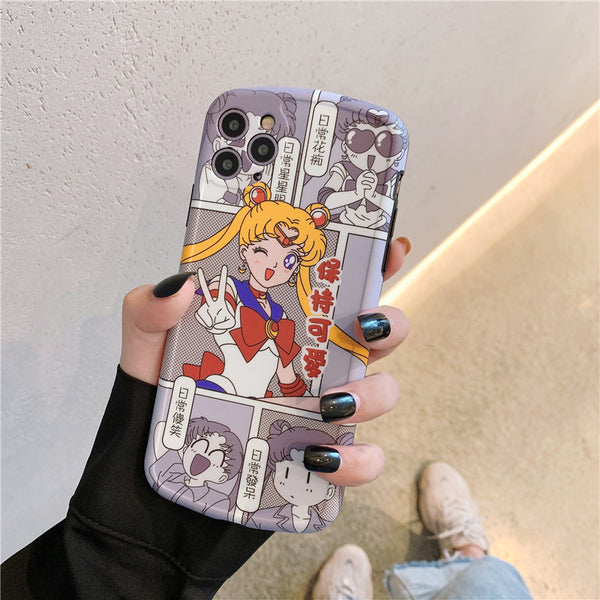 Sailormoon Girl Phone Case for iphone7/7plus/8/8P/X/XS/XR/XS Max/11/11 pro/11 pro max JK2435