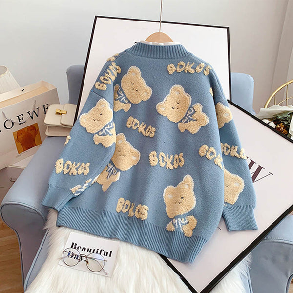 Cute Bear Sweater Coat JK3053