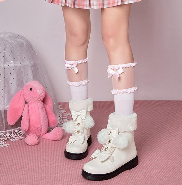 Fashion Bowtie Martin Boots JK3119