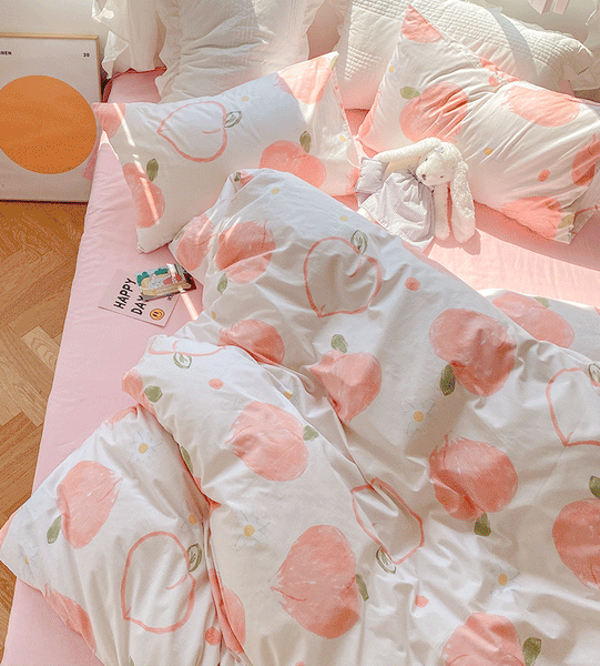 Cute Peach Bedding Set JK2840