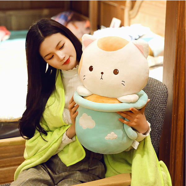 Lovely Cats Pillow And  Blanket JK1956